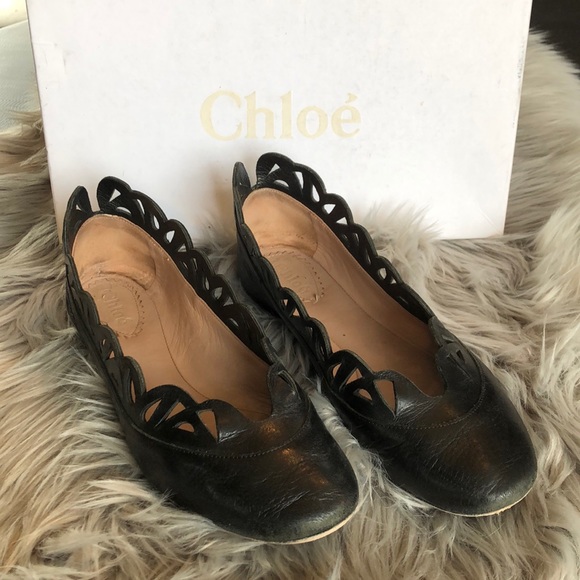 Chloe Shoes - CHLOE authentic black leather flats 36 1/2